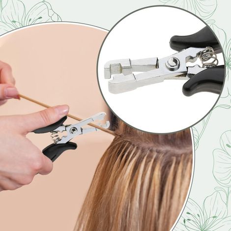 Pince Pour Extensions De Cheveux Pour Micro-anneaux Et Outil De Dissolvant De Colle De Fusion