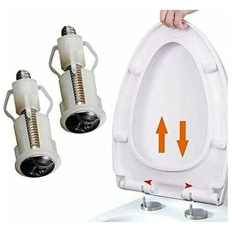 2-piece expansion screws for fastening the toilet seat, screws for the toilet seat, fastening set, spare parts for the toilet seat (1/5)