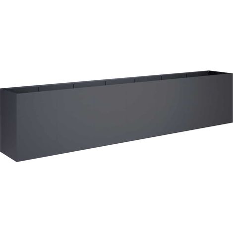 Cache-pot de jardin Anthracite 280 x 40 x 60 cm vidaXL