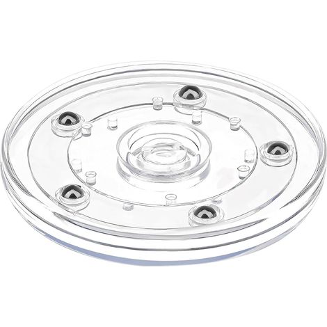Organisateur de cuisine rotatif, Petit plateau tournant transparent, Plateau tournant Organisateur de cuisine pour cuisine, réfrigérateur, cosmétiques, épices et boîtes à provisions