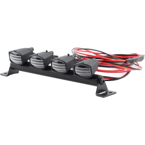 Barre lumineuse 4 LEDs pour Axial SCX10 et Traxxas TRX-4 - Accessoire voiture RC (Blanc) (1/5)