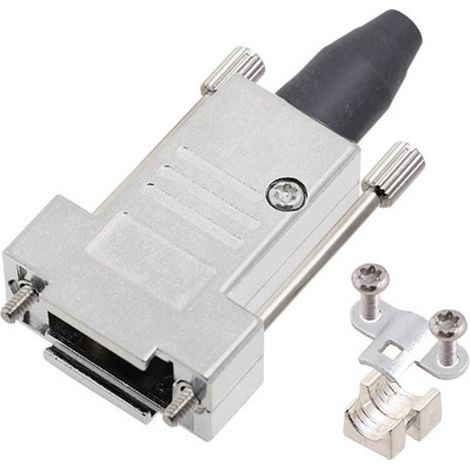 Capot SUB-D 9 pôles encitech DTSL09-RG-LJS-T-K 6560-0247-31 tout en métal 180 ° argent 1 pc(s) X953221 (1/2)