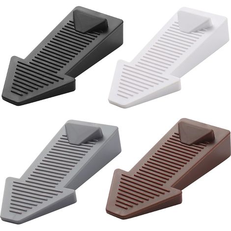 4 pièces cale porte, caoutchouc, hauteur réglable, antidérapante, pour carrelage et sol