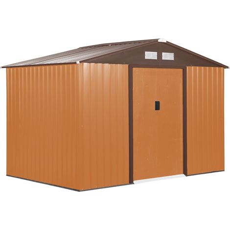 Casetta Box da Giardino in Lamiera Ocra 277x191x192 cm (1/5)