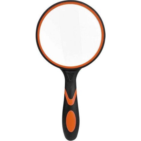 Pair Grande loupe de lecture en verre pour livres scientifiques, journaux, lecture, insectes, passe temps, observation de qualité supérieure,Noir et orange