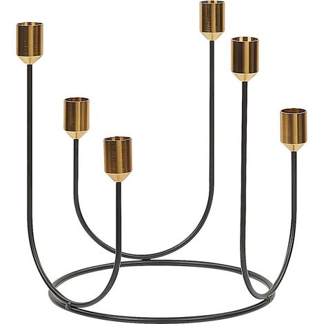 Candle Holder PANAY Metal 25 cm Black (1/5)