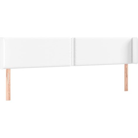 Maison Exclusive - Kopfteil mit Ohren Weiß 203x16x78/88 cm Kunstl
