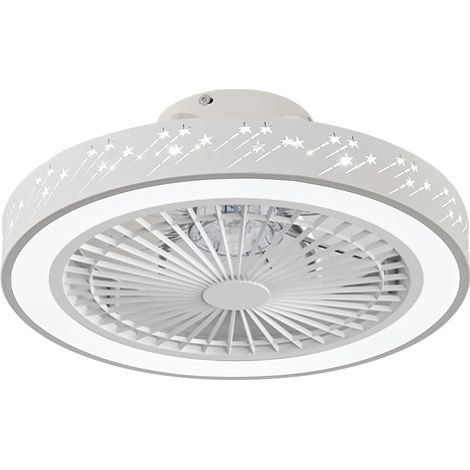 46cm Meteor White Ceiling Fan Light Fixed Wheel 220V Remote APP 3 Speed 3 Color Dimmable Flush Mount Box Magnetic English Manual For Bedroom Living Room Kids (1/5)