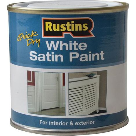 Rustins WHISW250 Quick Dry White Satin Paint 250ml RUSWS250 (1/3)