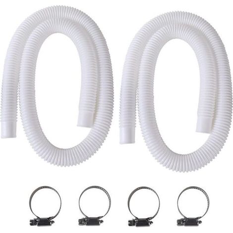 Tuyau de piscine 32 mm, tuyau de remplacement pour piscine hors sol 2 pièces, 150 cm, compatible avec pompes de piscine Intex 330 GPH, 530 GPH et 1000 GPH (1/4)
