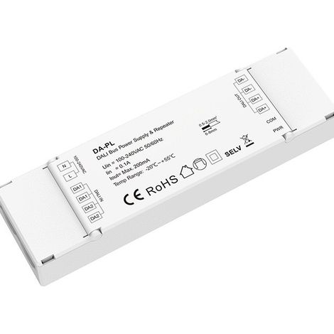 DALI power supply 100-240 V AC 200 mA + DA-PL signal repeater