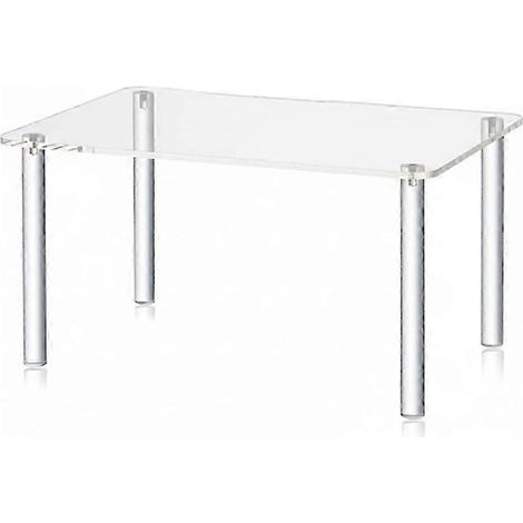 Présentoir en acrylique, très grand format, 6 mm d'épaisseur, à quatre pieds, transparent, pour objets de collection (15 x 8 x 6 pouces) PA (1/5)
