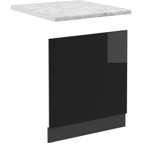 Frontblende R-Line, Schwarz Hochglanz, 60 cm , AP Marmor, Vicco (1/5)