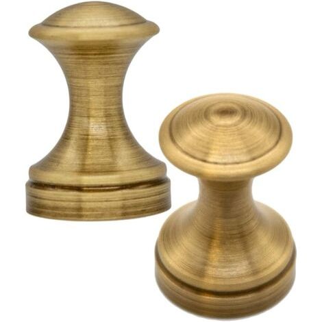 Sollbry Lot de 2 crochets muraux massifs en laiton - Design classique - Bronze (1/5)