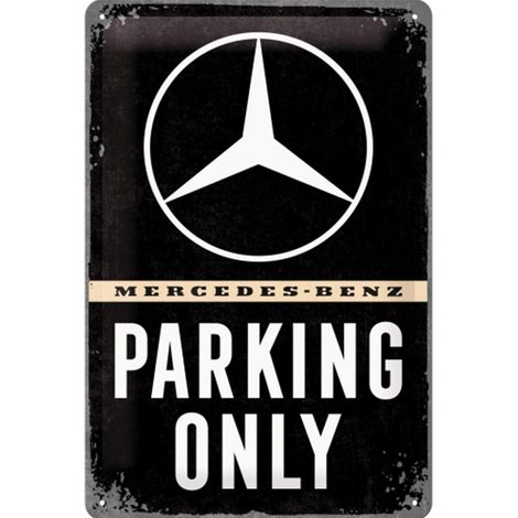 Nostalgic-Art Targa Vintage Mercedes-Benz – Parking Only – Idea regalo per amanti di accessori per auto, in metallo, Design retro, 20 x 30 cm (1/2)