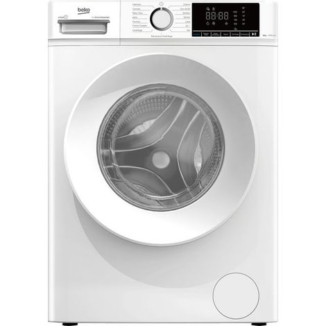 Beko b100 BMX8126DW 8kg classe A bianco, inverter 1200 giri, display XL, oblò bianco, vapore