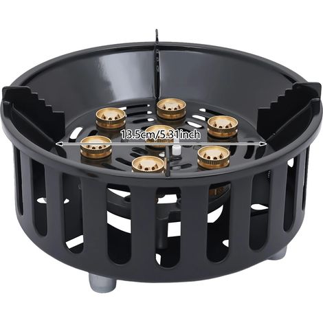 Réchaud de camping, design portable, performance puissante, Noir (1/2)