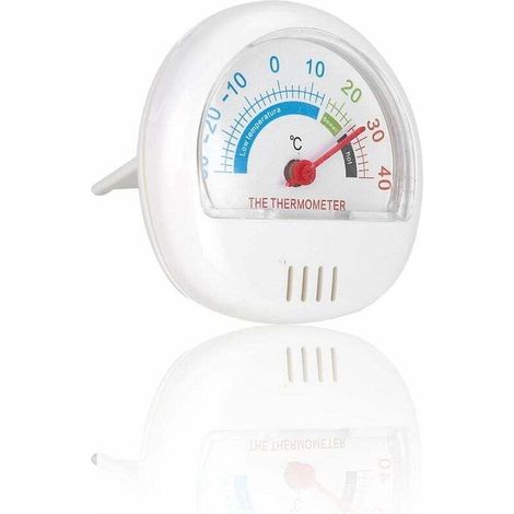 Mini fridge freezer thermometer, large mechanical dial thermometer (white) (1/4)