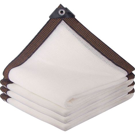 Voile d'ombrage rectangulaire 90% d'ombrage, filet de protection solaire non imperméable, toile de store anti-UV pour terrasse, pergola et jardin, résistante aux intempéries. (1/5)