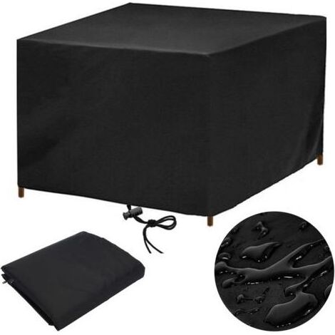 Housse Table de Jardin 80x80 Housse Salon de Jardin Exterieur Housses pour Mobilier de Jardin Impermeable Bache Table Exterieur Housse de Protection Salon de Jardin Rectangulaire 80x80x80cm LxWxH (1/4)