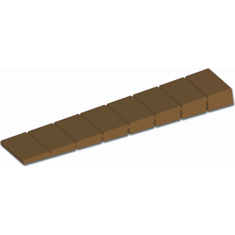 Möbelkeil, Länge 100 mm, Breite 20 mm, Kunststoff braun