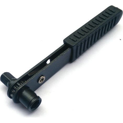 Mini 1/4-inch ratchet screwdriver with spring ring (black), ideal for garage hand tools. Mini 1/4-inch ratchet wrench. (1/5)