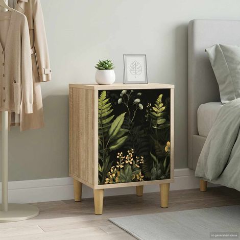 vidaXL Bedside Cabinet RHENEN Sonoma Oak 36 x 33 x 50 cm (1/5)