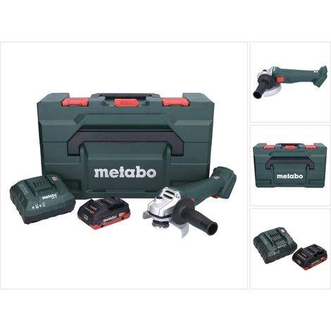 Metabo W 18 7-125 Meuleuse d'angle sans fil 18 V 125 mm + 1x batterie 4,0 Ah + chargeur + metaBOX