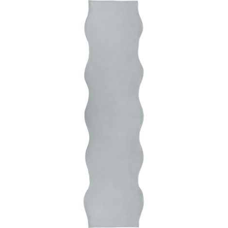 Area Rug Light Grey Faux Fur 80 x 300 cm High Pile Living Room Polyester Backing Modern Hallway DAWA (1/5)