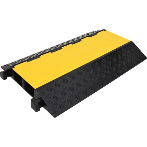 Cable Protector Ramp with 2 Channels 90 cm Rubber vidaXL