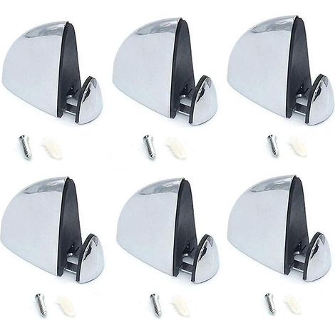 Set aus 6 verstellbaren Glasregalhalterungen, polierte Chromoberfläche, Wandmontage für Regalböden mit einer Dicke von 3 bis 13 mm.