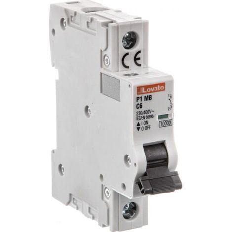 Interruttore automatico 1P 6A 10kA C P1MB1PC06