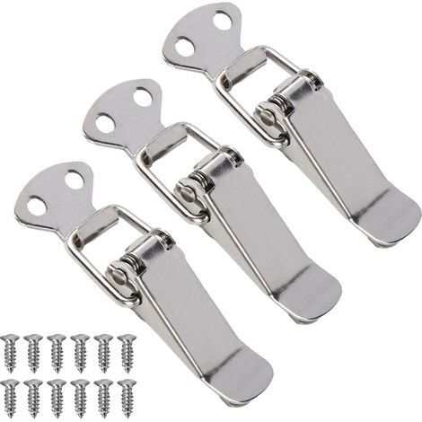 Tension Buckle - Stainless Steel Duckbill Lock - For Toolboxes Drawers Cabinets - 3 Pieces (1/5)