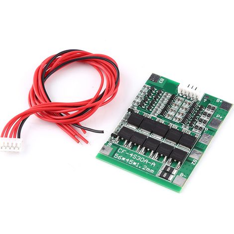 Carte de protection PCB équilibrée avec fil pour batterie lithium-ion 18650 4S 30A 14,8V (1/5)