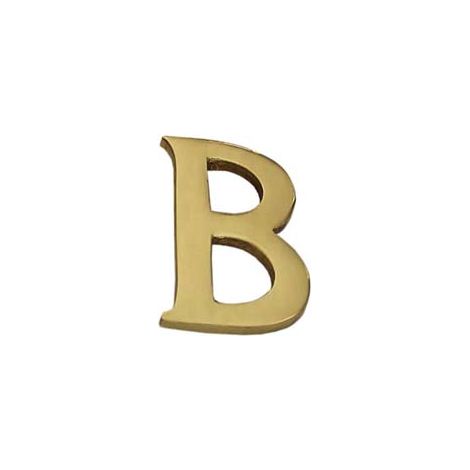 LETTERA ALFABETO B IN OTTONE LUCIDO - 5 pezzi