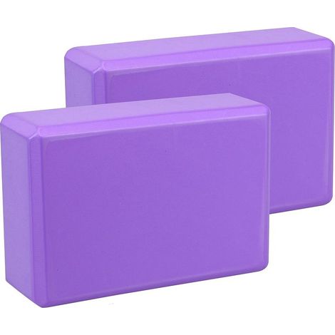 Blocs de yoga (lot de 2) - Briques de fitness confortables, antidérapantes, légères et idéales pour les voyages et la pratique du Pilates (1/5)