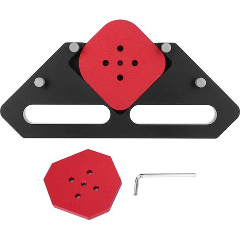 Équerre de positionnement d'angle en aluminium 6061 noir, gabarit de traçage pour menuiserie et charpente, outil de mesure d'angle précis, lot de 1 (1/5)