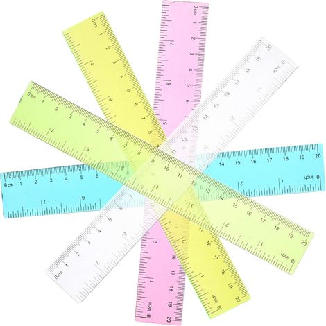 Ensemble de règles en plastique DOITOOL, règle 20 cm, outil (1/5)