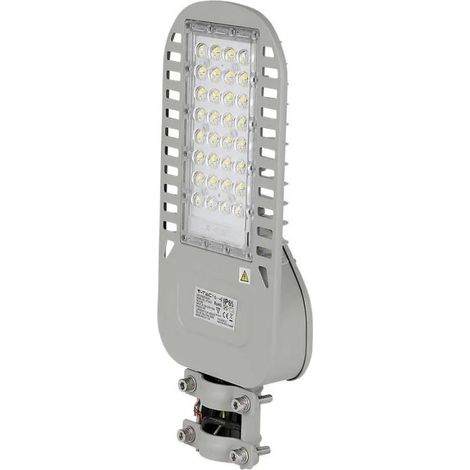 V-TAC PRO VT-54ST Réverbère LED Street light 50W chip samsung blanc froid 6400K aluminium gris IP65 - sku 959 (1/5)