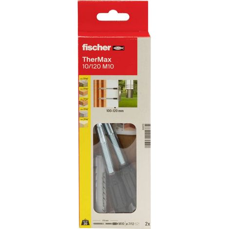 Fischer 512173 TherMax 10/120 M10 Sistema di montaggio 180 mm 22 mm 2 pz. (1/5)