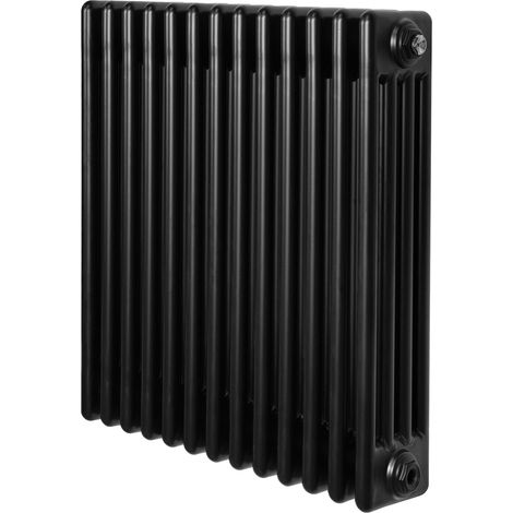 Röhrenheizkörper 4 Säulen, Horizontal, Schwarz, 600 x 605mm