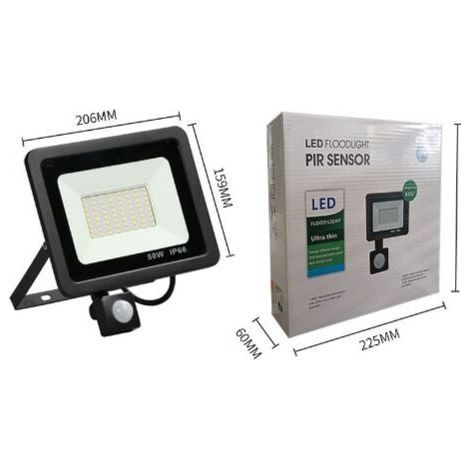 [French Days] 100W LED-Außenstrahler mit Bewegungsmelder, IP66 wasserdichte Außenleuchte mit Bewegungsmelder, kaltweißes Licht, weit verbreitet in Garagen, Gärten, Vorgärten usw. (1/4)