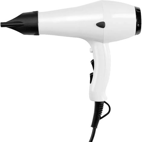 Asciugacapelli phon a pistola 1800W uso hotel in ABS bianco (1/4)