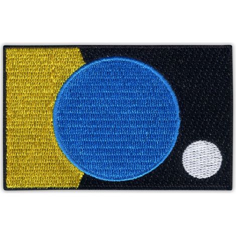 Écusson brodé « Le drapeau de la Terre » de James W. Cadle - bordure simple - dos magnétique