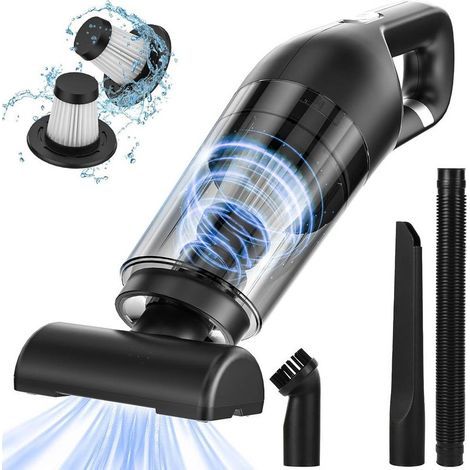 Leistungsstarker 9000 Pa und 120 W Autostaubsauger, kabelloser Mini-Handstaubsauger mit USB-Anschluss, für Zuhause und Auto (1/5)
