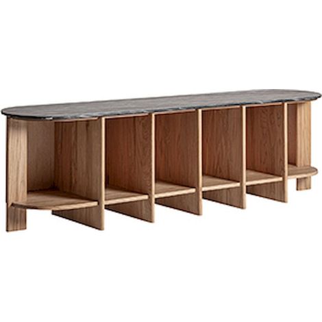 Étagère design chêne clair style contemporain minimaliste - Chêne clair naturel (1/5)