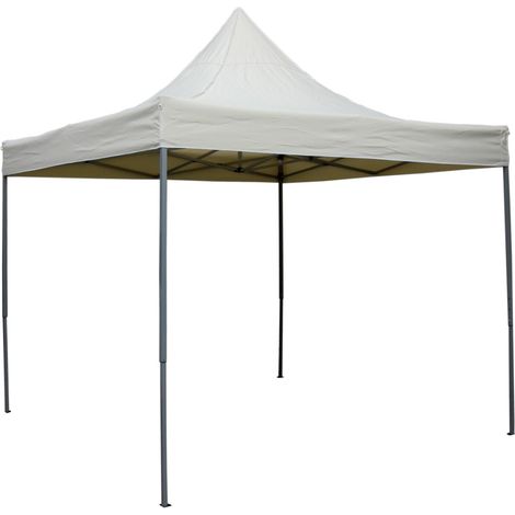 gazebo da esterno pieghevole eurogarden in alluminio ecrù 3x3 m (1/2)