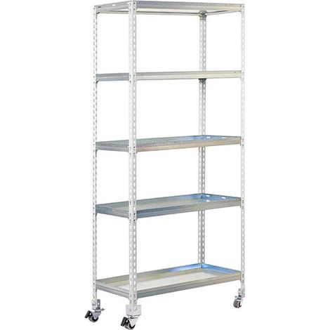 Simonrack Étagère modulable blanche 5 étagères 180 cm (1/4)