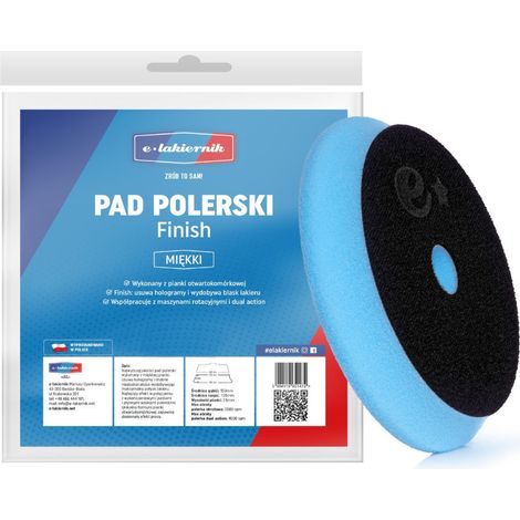 Polierpad Soft 150mm mit Klett 125mm Schwammscheibe Finish e-lakiernik (1/2)