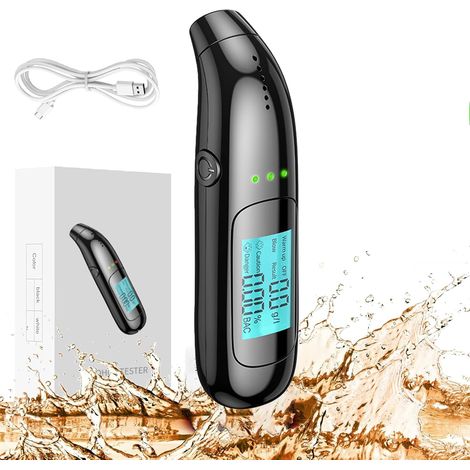 Ethylotest Electronique, Ethylotest avec Affichage LCD Numérique, Éthylomètre Numérique, Embout Buccal Inutile, pour Une Utilisation Personnelle Le Soir ou à la Maison (1/5)